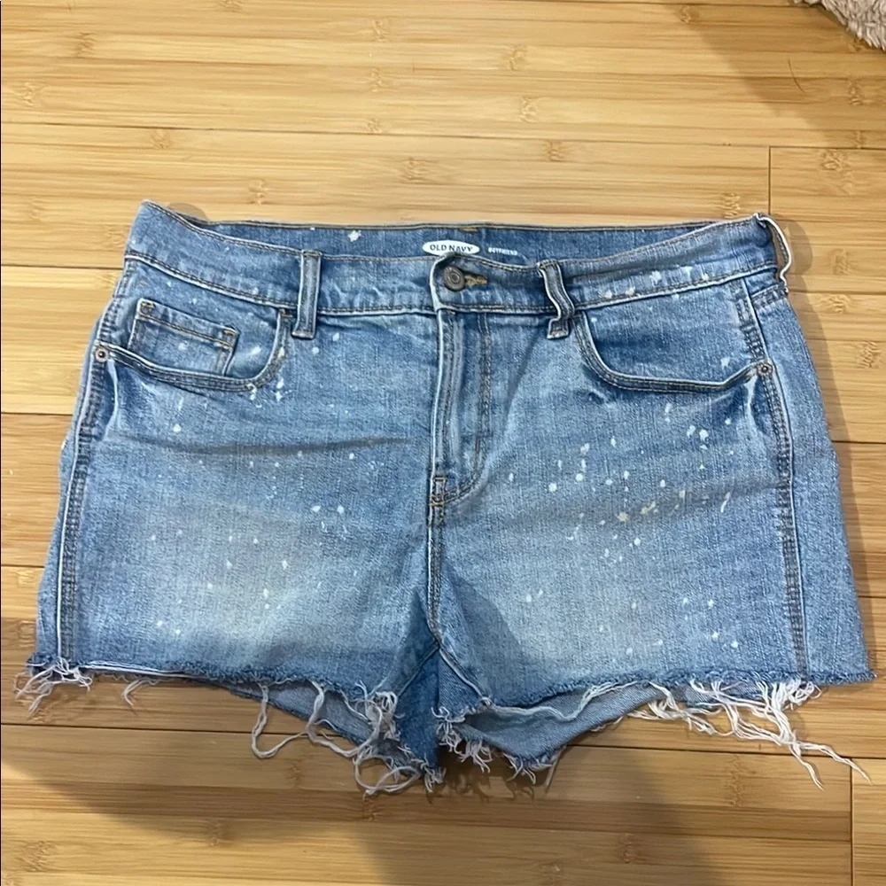 Old Navy Boyfriend Paint Splatter Shorts